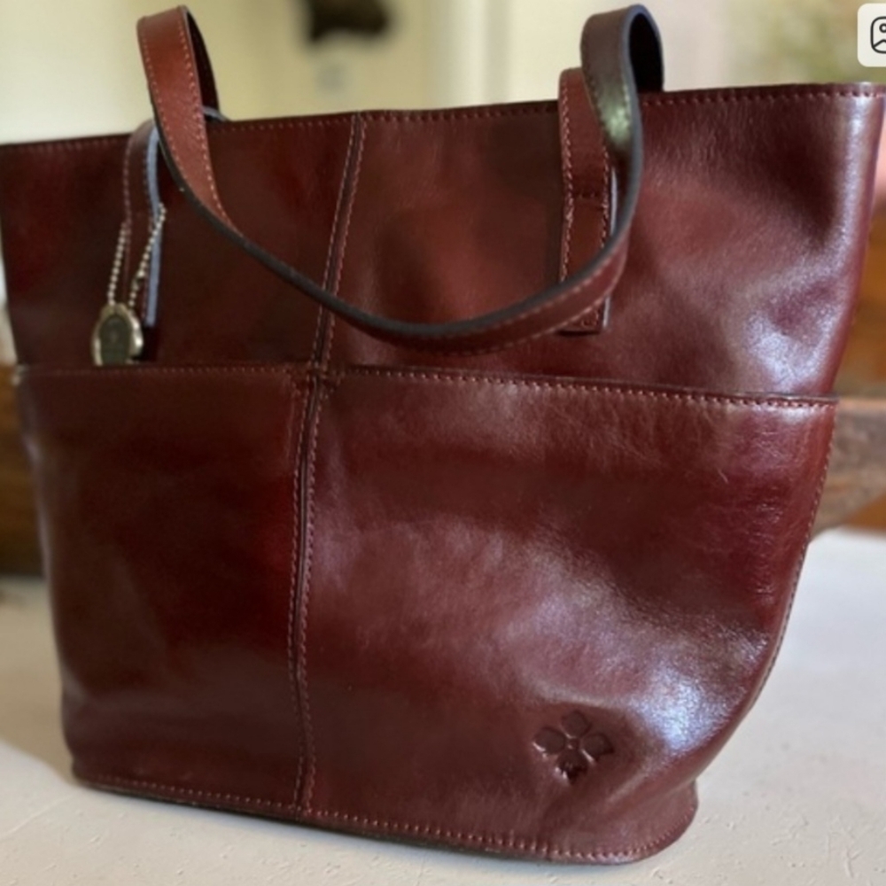 Patricia Nash bucket tote, Italian leather  10th anniversary
